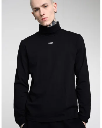 Bluza din bumbac cu logo, Negru