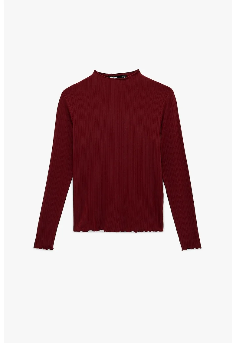 Bluza cu guler scurt, Visiniu