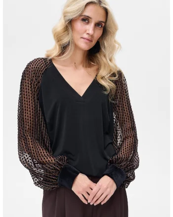 Bluza cu maneci semitransparente Melisa