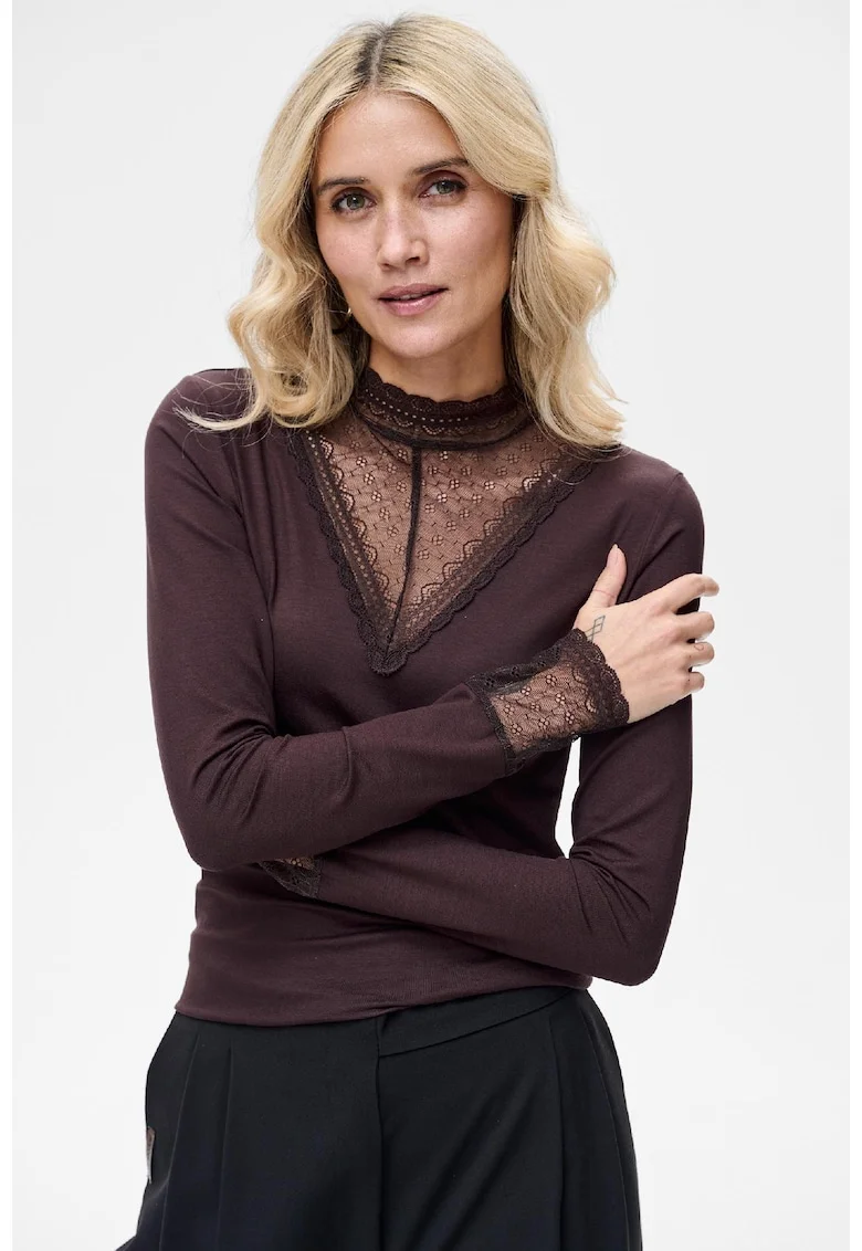 Bluza cu insertii de dantela Oyana