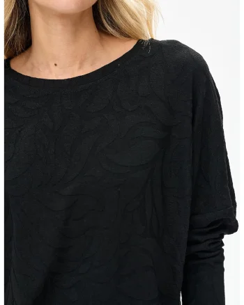 Bluza cu detalii texturate si maneci cazute Dazi