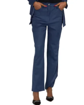 Pantaloni dama  Bumbac, Albastru, Albastru