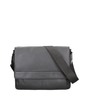 Geanta messenger din piele Erebo, Negru