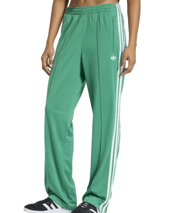 Pantaloni de trening cu talie medie si terminatii cu fermoar, Alb/Verde