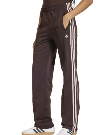 Pantaloni de trening cu talie medie si terminatii cu fermoar, Maro inchis/Roz deschis