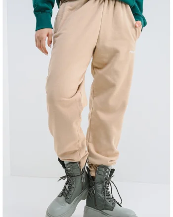Pantaloni de trening cu buzunare laterale, Maro camel