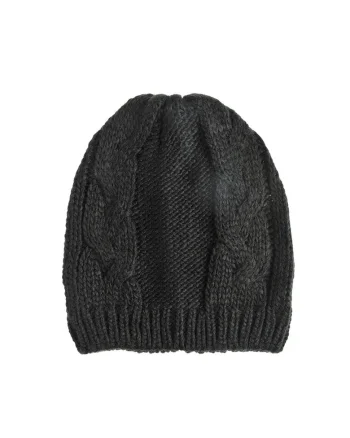 Caciula tricotata neagra cu impletituri