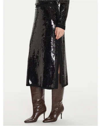 Fusta Midi de dama  negru, fabrica de calitate,