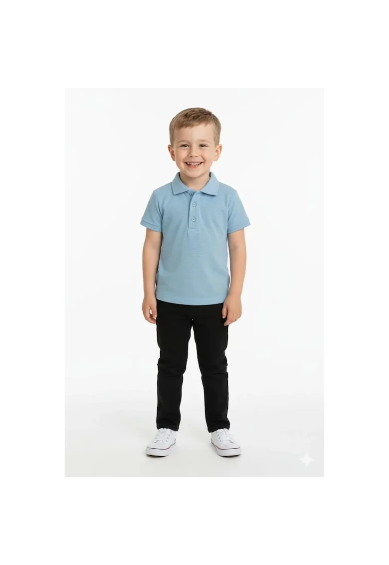 Tricou polo din bumbac pentru baieti, 6-7 ani