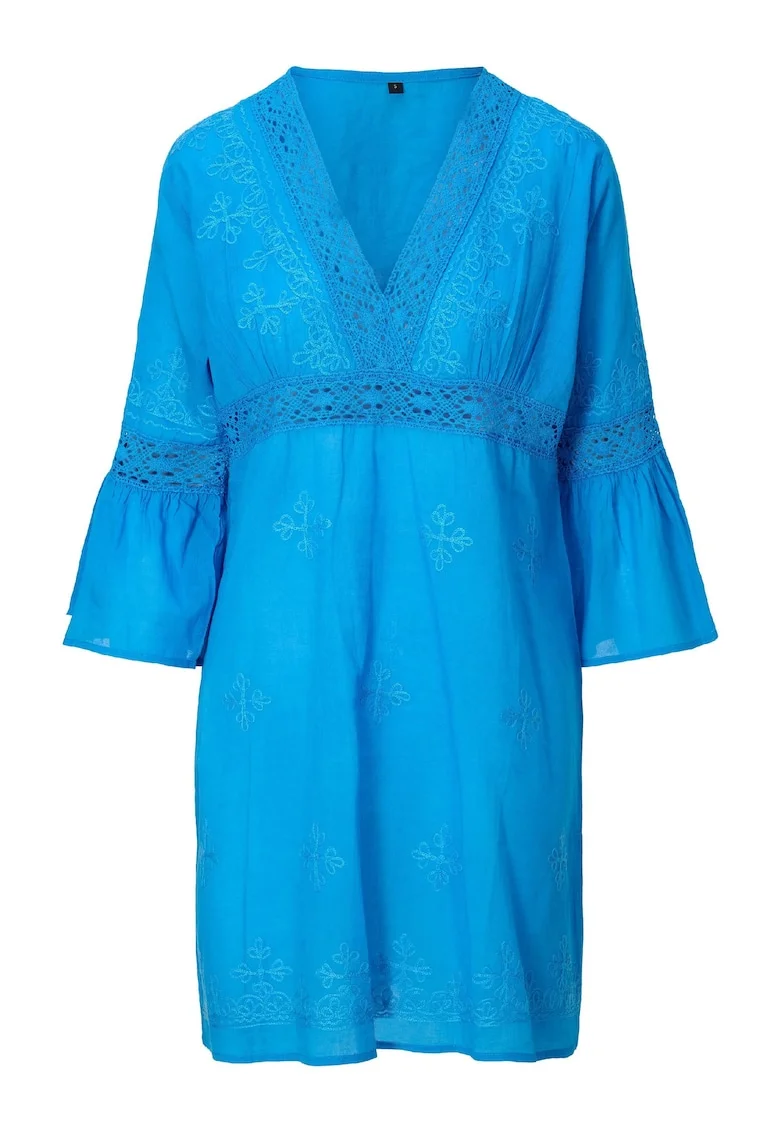 Rochie de plaja cu decolteu in V, Turcoaz