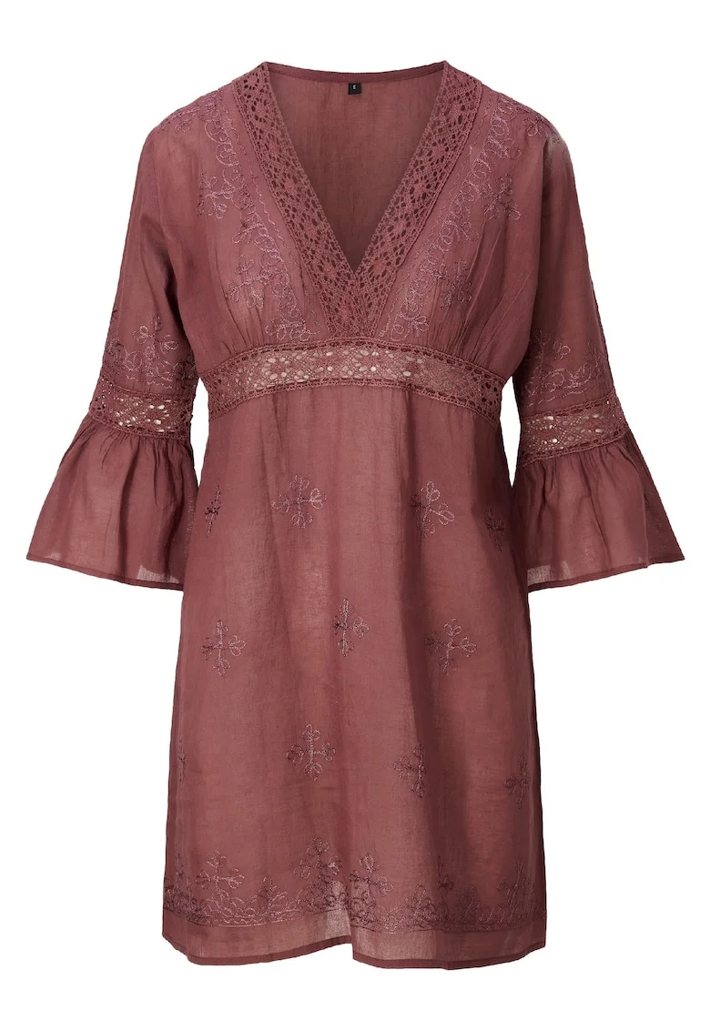 Rochie de plaja cu decolteu in V, Maro