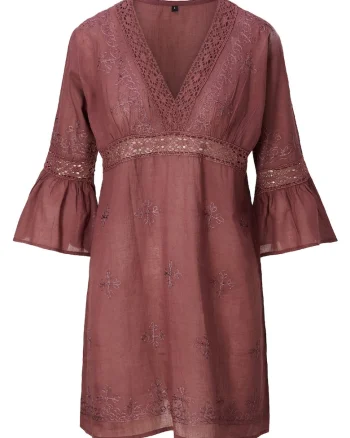 Rochie de plaja cu decolteu in V, Maro