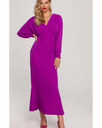 Rochie maxi dama,  Kundry, pruna, Lavanda