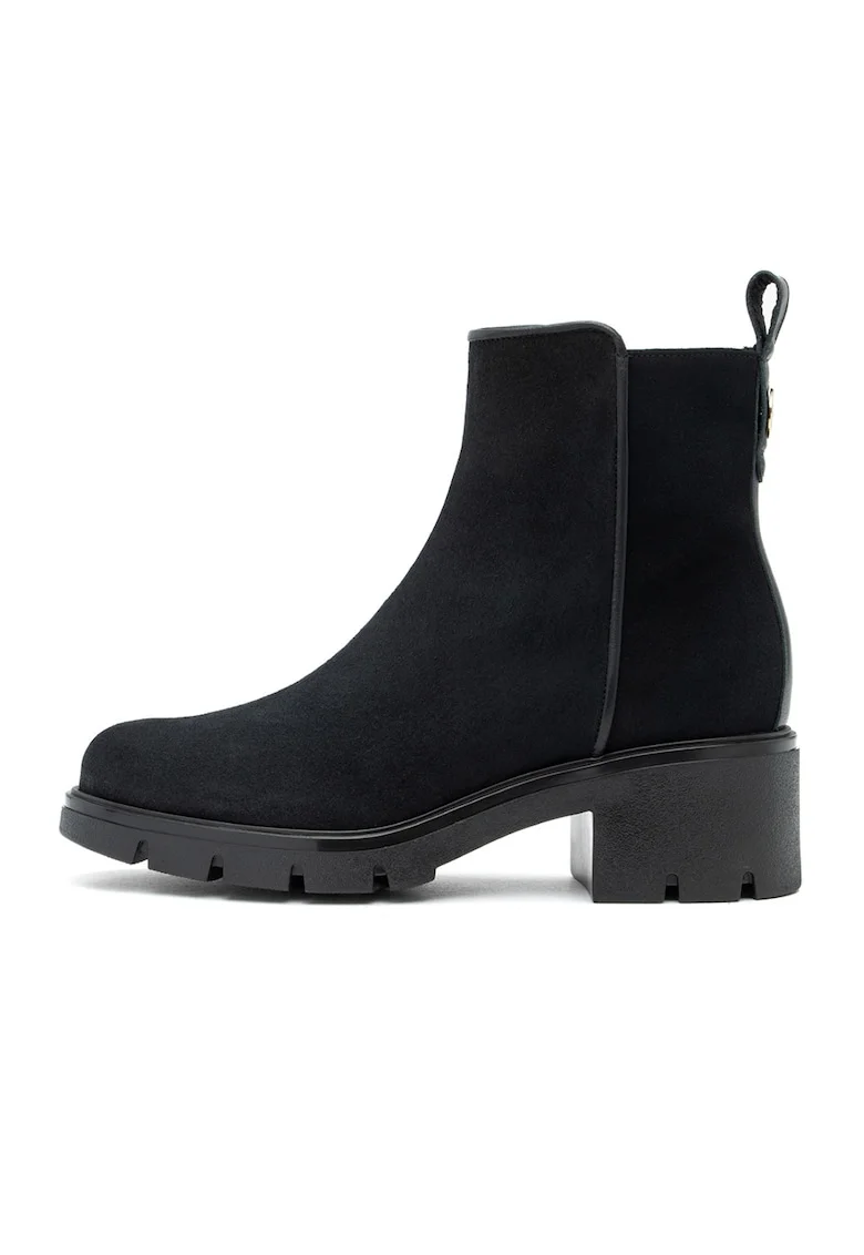 Ghete de piele intoarsa Samanta, Negru