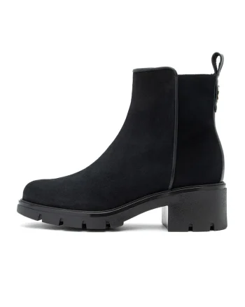 Ghete de piele intoarsa Samanta, Negru