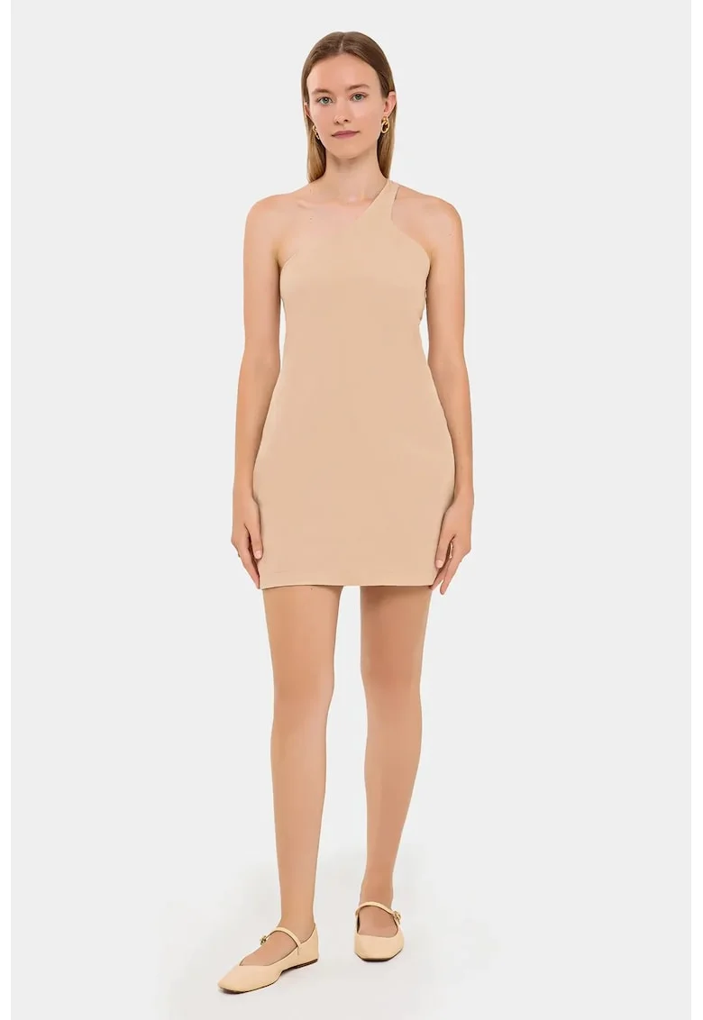 Rochie mini,  Bej, Textil