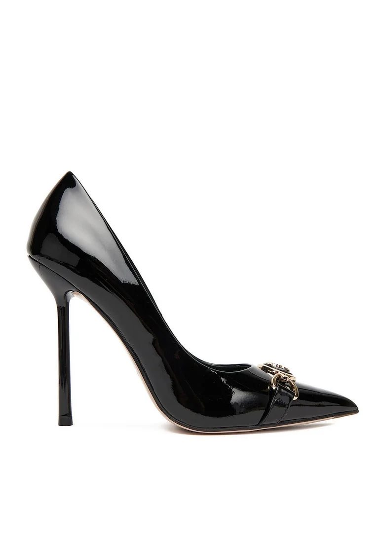 Pantofi dama,  tocuri inalte, negru, piele naturala