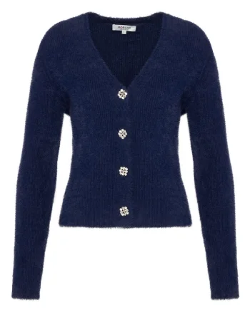 Cardigan dama  bleumarin, moale