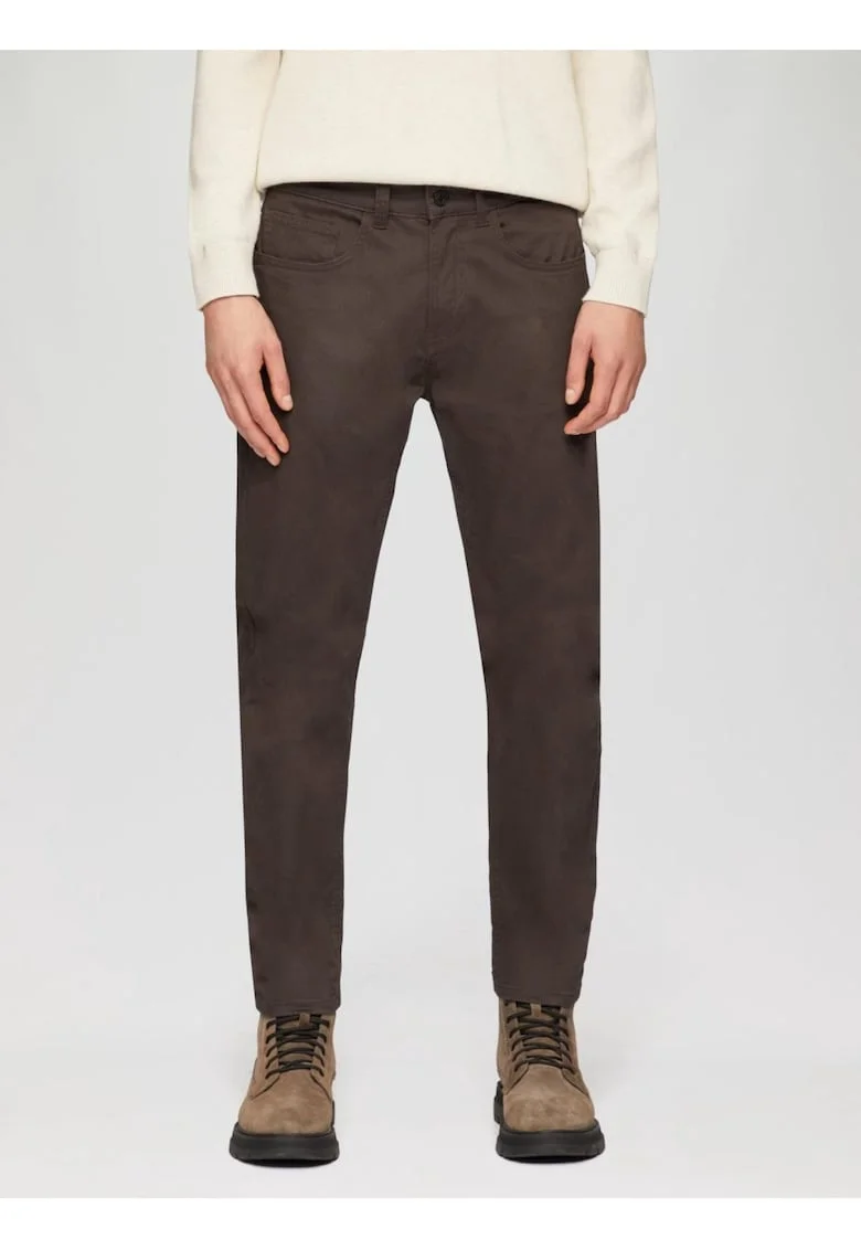 Pantaloni barbati, Mauro cu talie medie, Regular Fit, craci drepti,, Maro