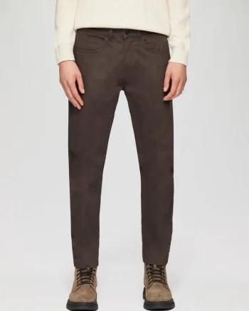 Pantaloni barbati, Mauro cu talie medie, Regular Fit, craci drepti,, Maro