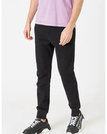 Pantaloni sport uni, de bumbac, Negru