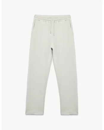 Pantaloni de trening drepti cu buzunare laterale, Alb/Gri deschis