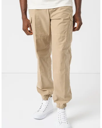 Pantaloni cargo cu talie medie, Maro camel