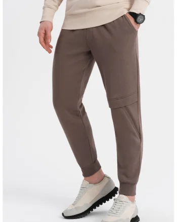 Pantaloni de trening cu talie ajustabila, Maro inchis