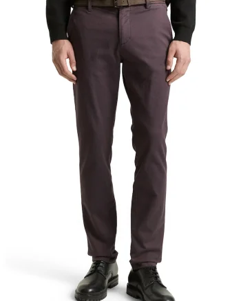 Pantaloni slim fit cu buzunare oblice, Maro