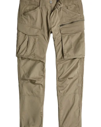 Pantaloni conici cargo Rovic, Maro inchis
