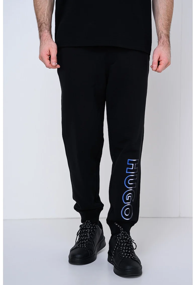 Pantaloni de trening cu snur de ajustare elastic Nogtro, Negru