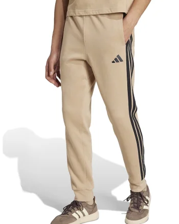 Pantaloni de trening cu logo si snur de ajustare, Negru/Maro camel
