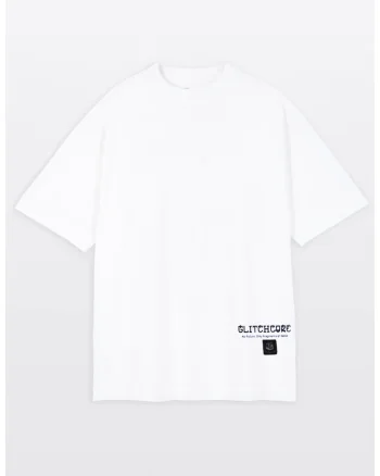 Tricou lejer cu decolteu la baza gatului, Alb