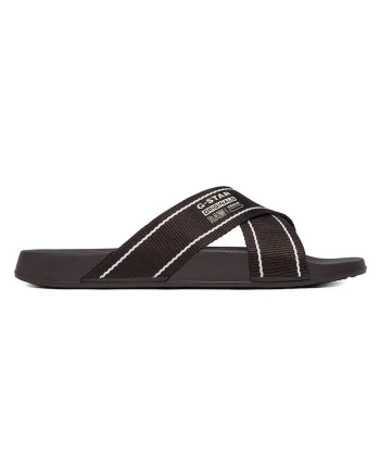 Slapi barbati G-Star Raw, maron, material sintetic, design minimalist,