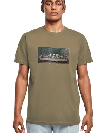 Tricou de bumbac cu imprimeu foto, Maro inchis