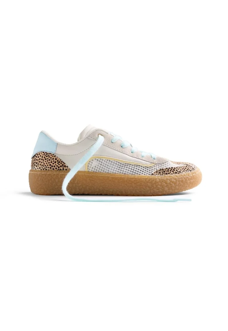 Pantofi sport cu garnituri din piele cu par scurt Cozad, Bej
