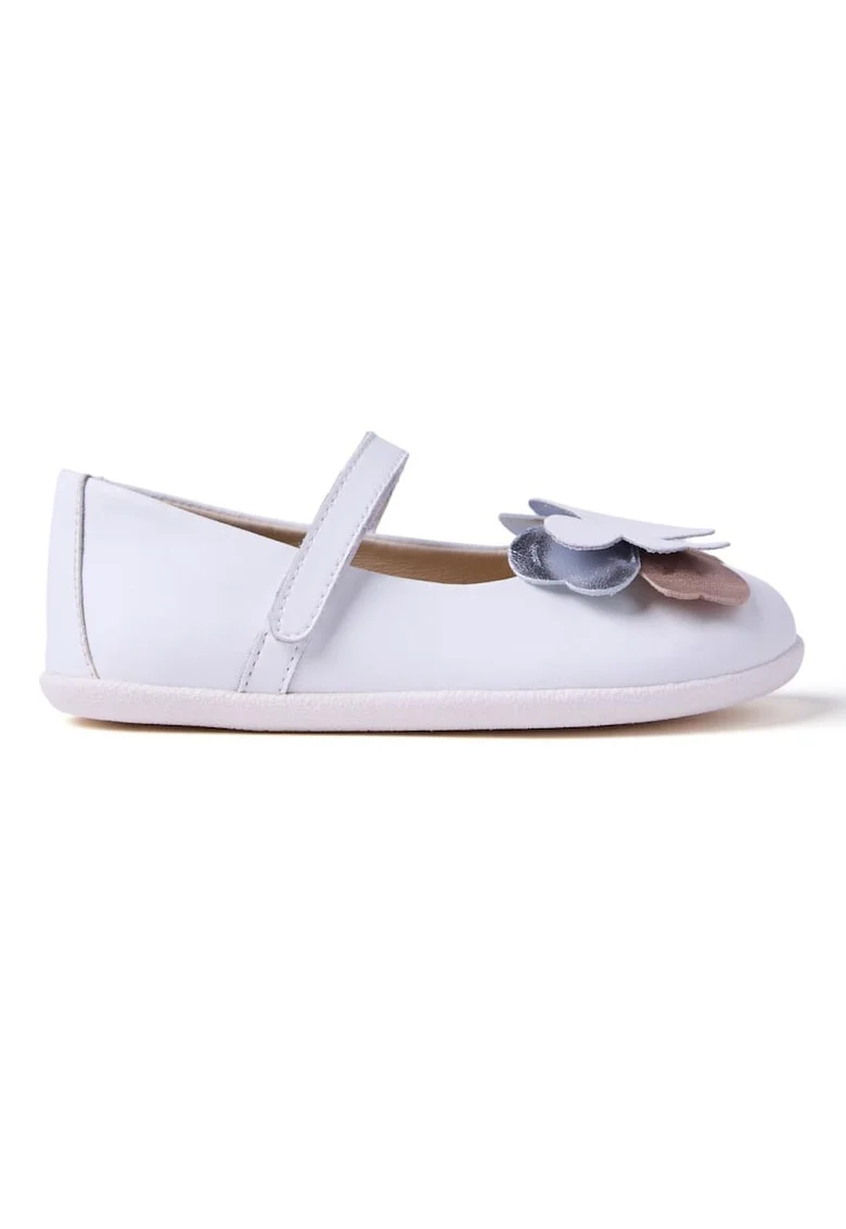 Balerini Mary Jane de piele Kilgoris, Alb