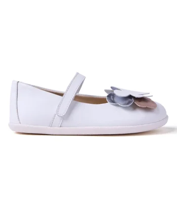 Balerini Mary Jane de piele Kilgoris, Alb