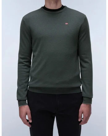 Pulover tricotat fin din lana Damavand, Verde