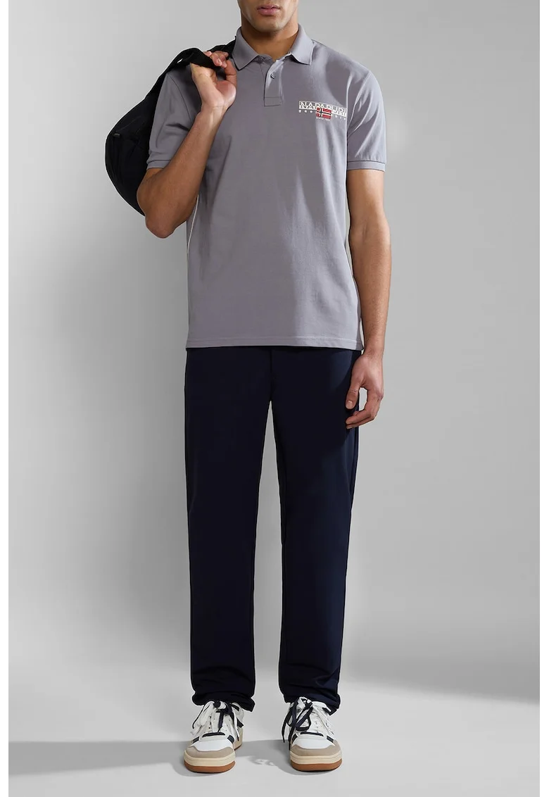 Tricou polo cu logo Aylmer, Gri