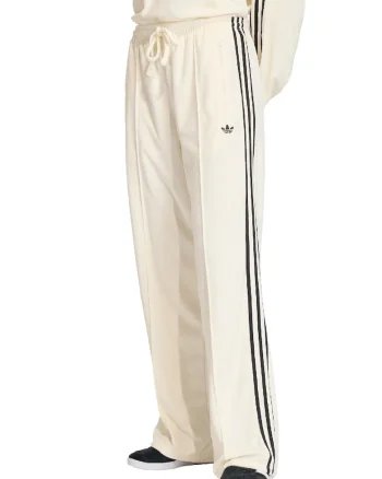 Pantaloni cu snur si buzunare cu femoar, Alb fildes/Negru