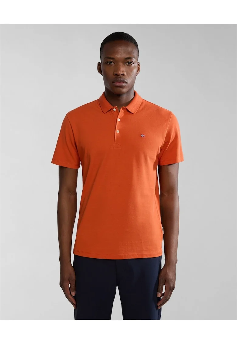 Tricou polo cu detaliu logo Ealis,