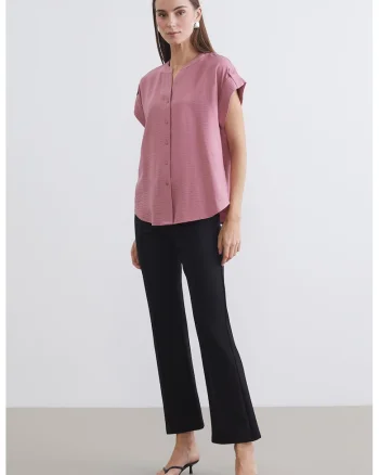 Pantaloni crop kick flare, Negru
