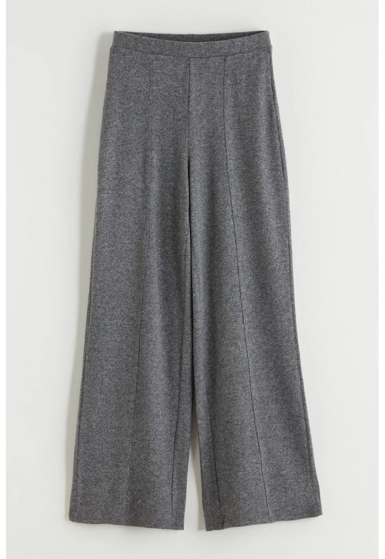 Pantaloni ampli cu talie elastica, Gri antracit