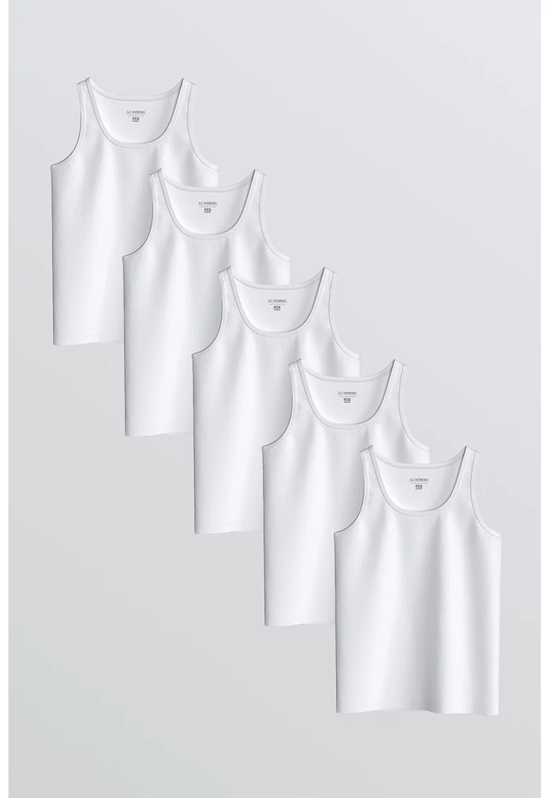 Set de top-uri- 3 piese, Alb