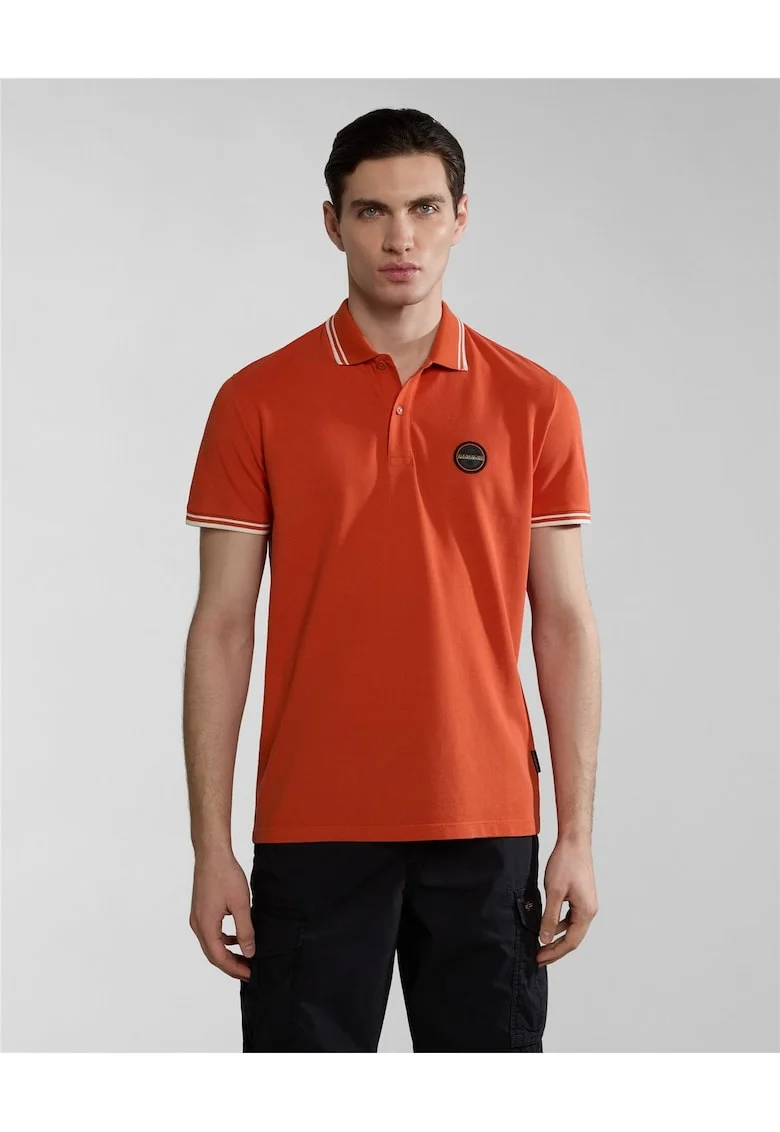 Tricou polo cu detaliu logo in piept Macas,