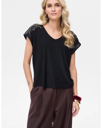 Tricou cu aplicatii decorative Lenix