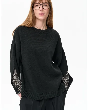 Pulover cu maneci cazute Celeste