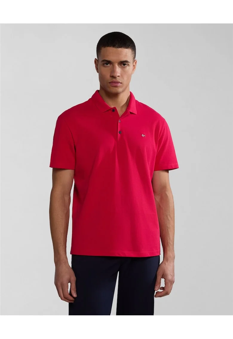 Tricou polo cu detaliu logo in piept Ealis,