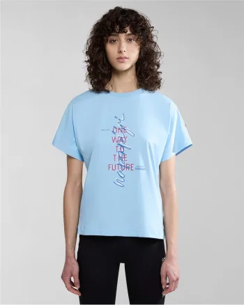 Tricou din bumbac cu imprimeu si decolteu la baza gatului Keith,